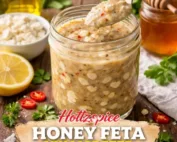 Hottzspice Honey Feta Vinaigrette in glass