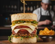 The Grand Bologna Royale sandwich on a plate