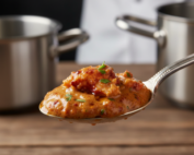 lobster base on a spoon