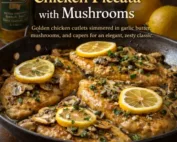 Chicken Piccata with Mushrooms (No Stock)