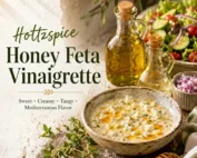 Hottzspice Honey Feta Vinaigrette cover photo, showing the dish is a bowl